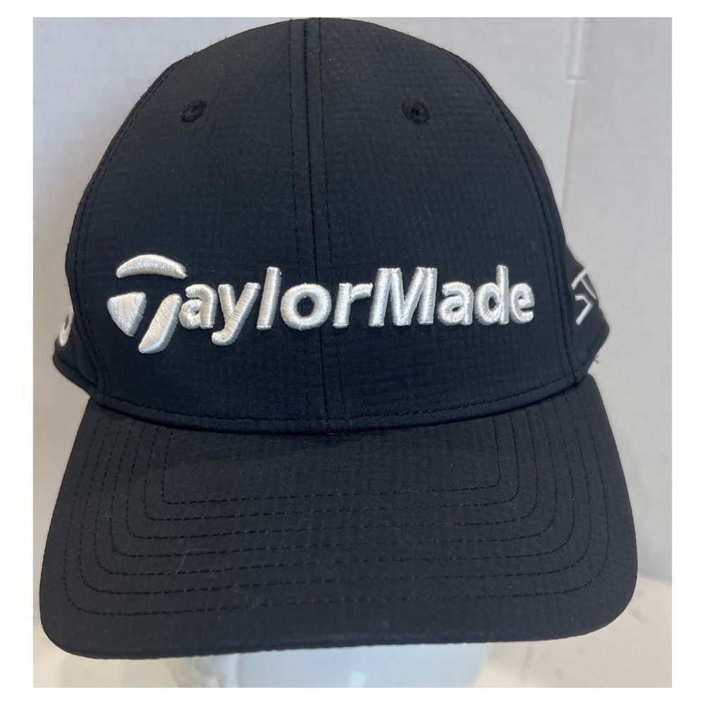 TaylorMade Stealth TP5 Golf Hat Black Adjustable Performance Cap OSFA